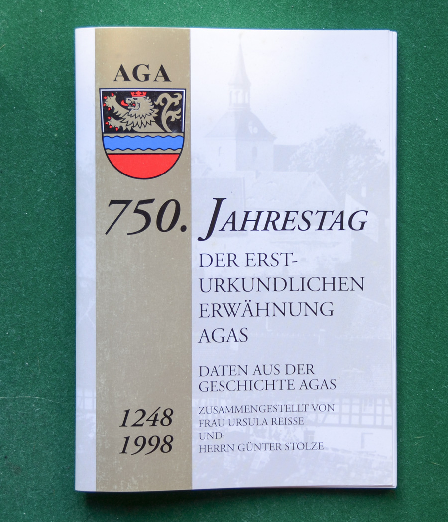 Publikation 750.Jahrestag Daten aus der Geschichte Agas Aga Reisse Stolze 2023 08 Deckblatt 900x1050